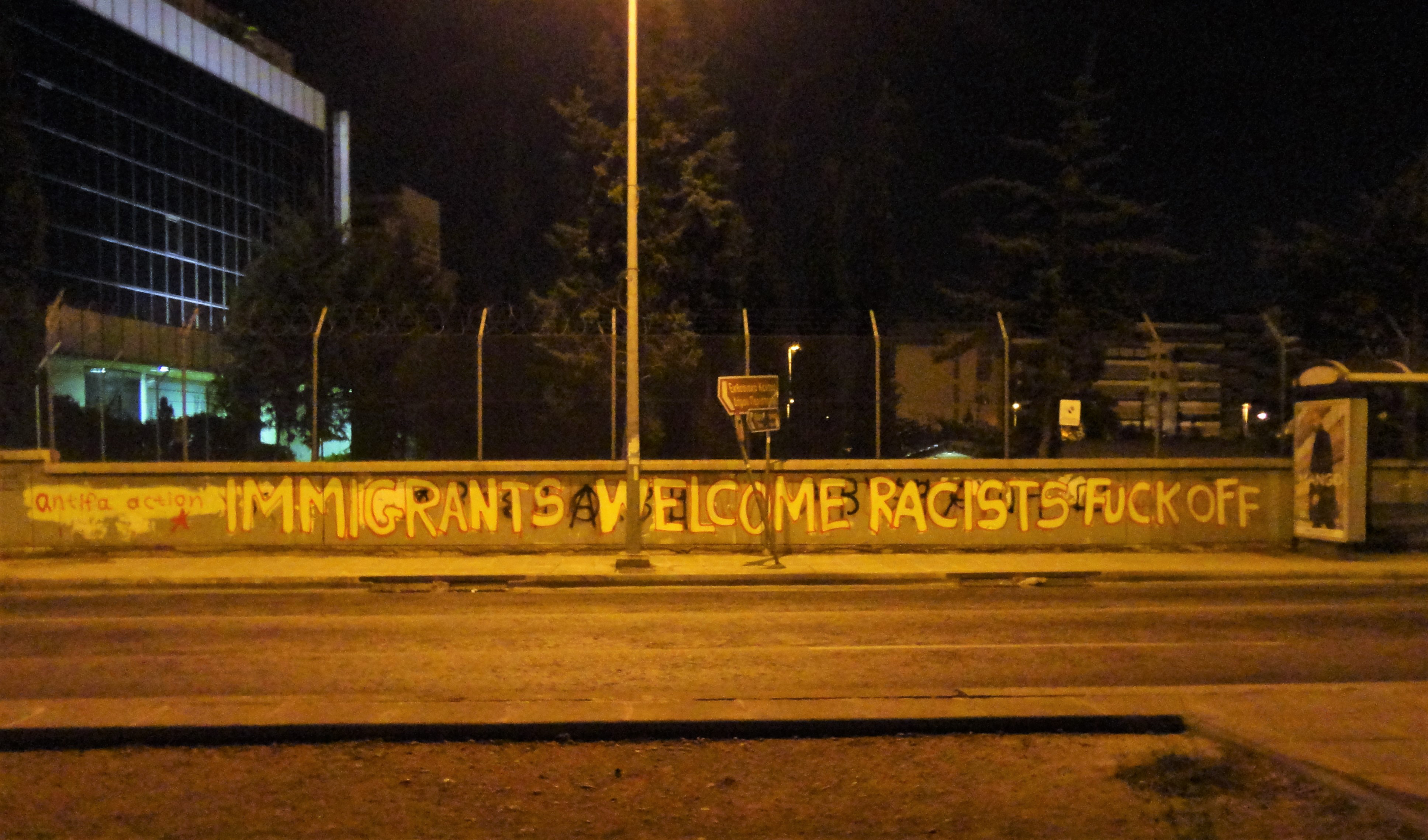 Immigrants Welcome – Racists Fuck Off