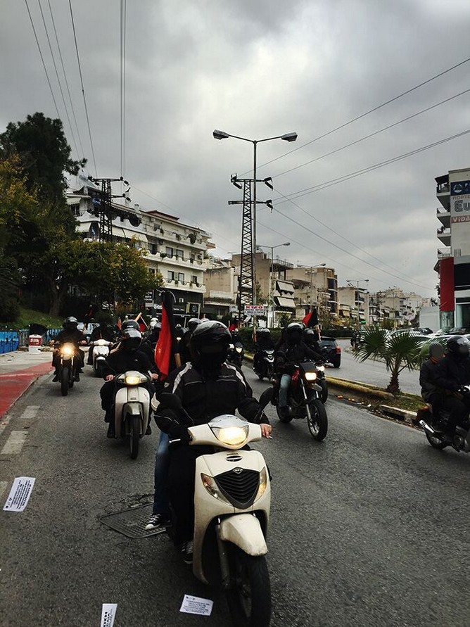 Μοτοπορεία σε Αιγάλεω, Νίκαια, Κορυδαλλό, Κερατσίνι και μικροφωνική ενόψει της διαδήλωσης αλληλεγγύης στους μετανάστες-τριες